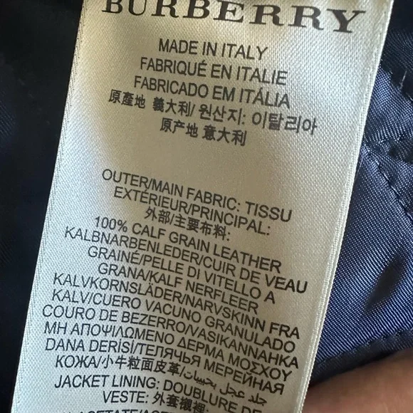 Burberry men biker jacket - Picture 8 of 9